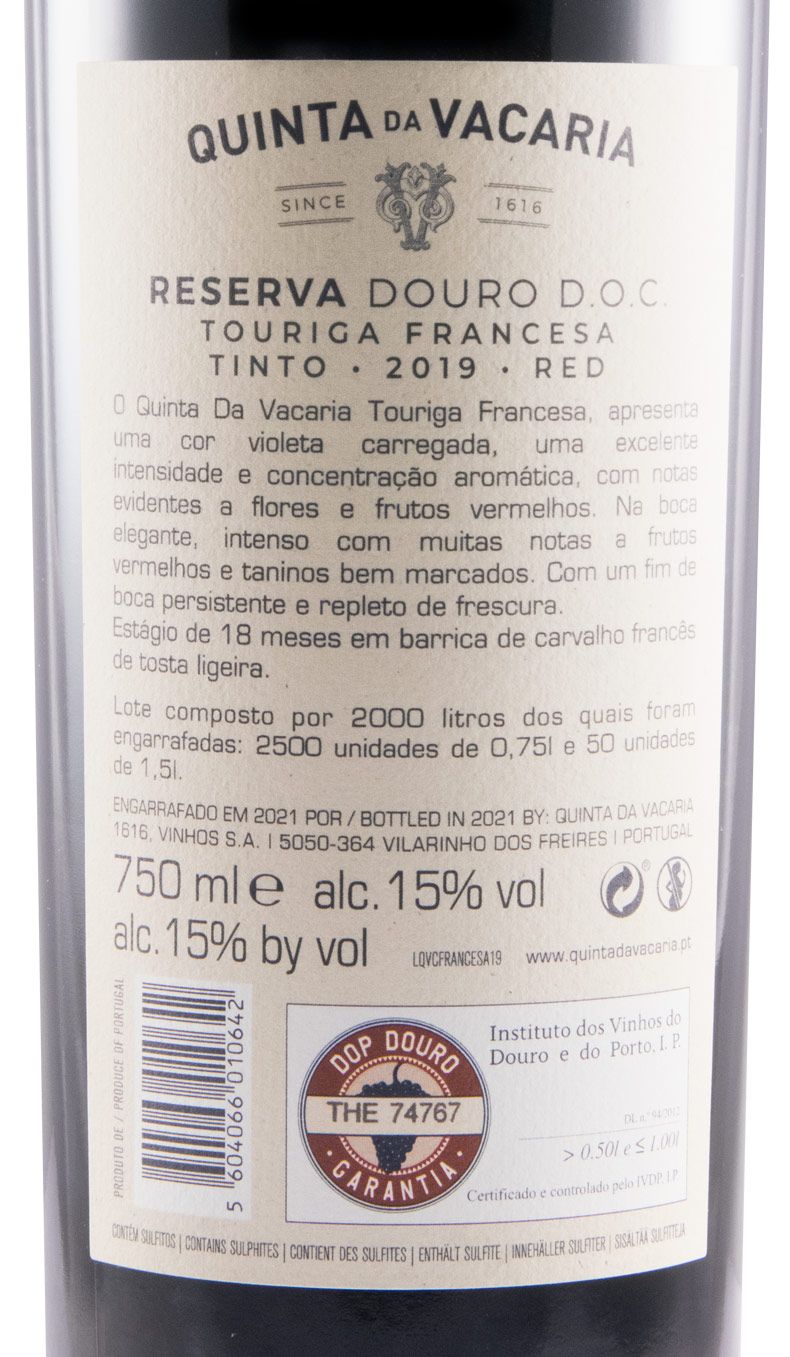 2019 Quinta da Vacaria Touriga Francesa tinto