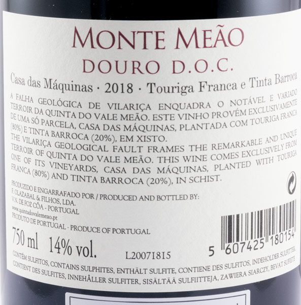 2018 Monte Meão Casa das Máquinas tinto
