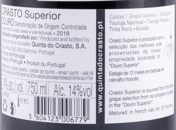 2018 Crasto Superior red