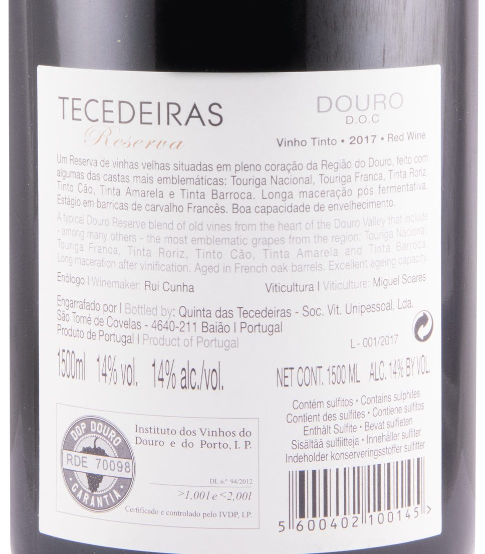 2017 Tecedeiras Reserva red 1.5L