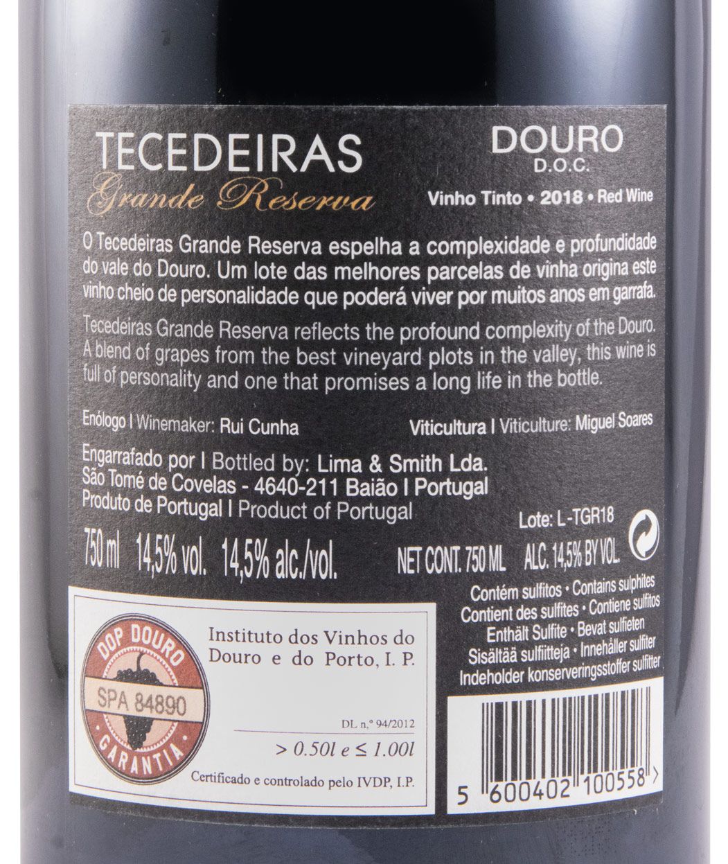 2018 Tecedeiras Grande Reserva red