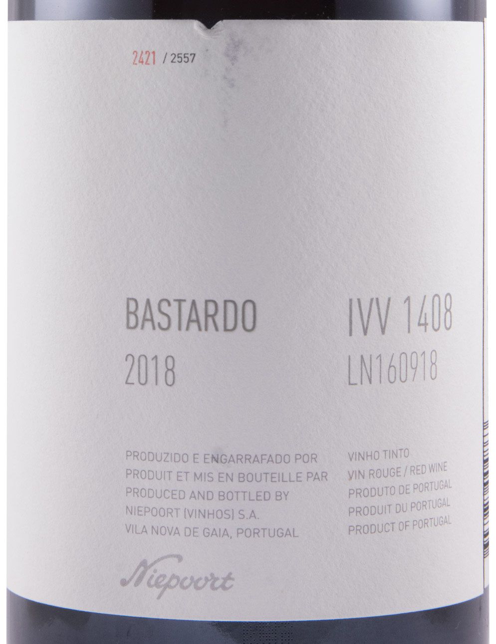2018 Niepoort Bastardo tinto