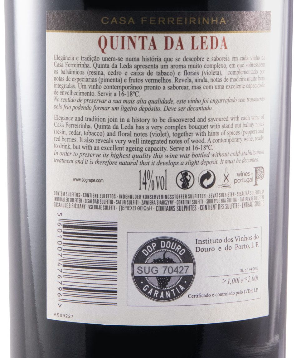 2018 Casa Ferreirinha Quinta da Leda tinto 1,5L