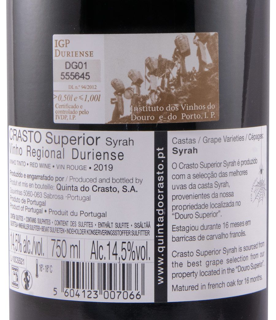 2019 Crasto Superior Syrah red