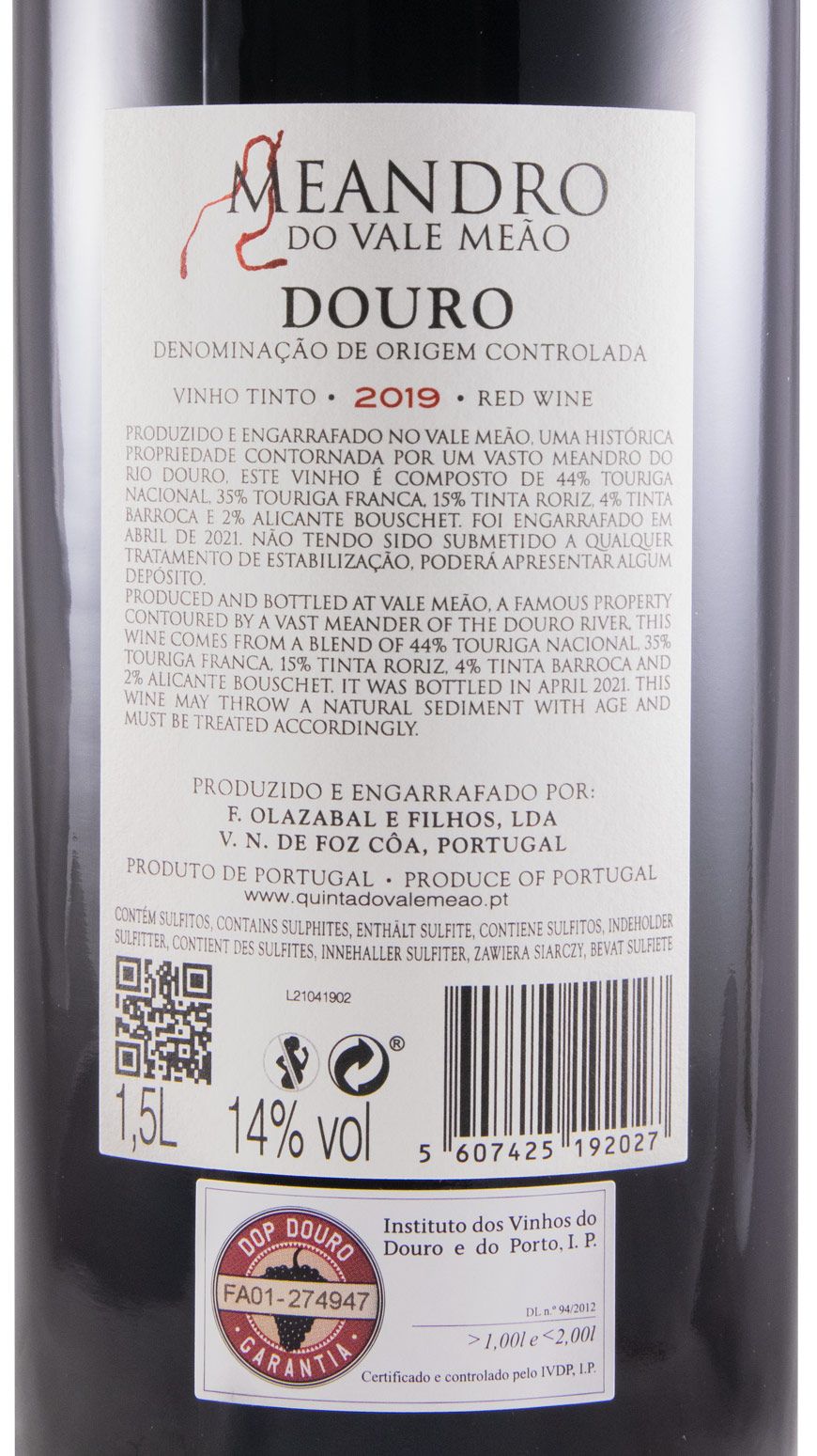 2019 Meandro do Vale Meão red 1.5L