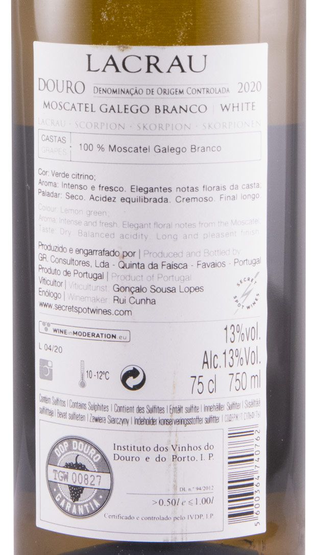 2020 Lacrau Moscatel Galego branco