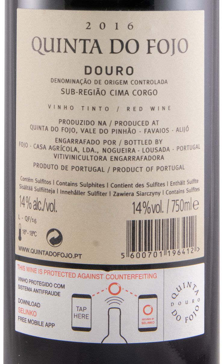 2016 Quinta do Fojo red