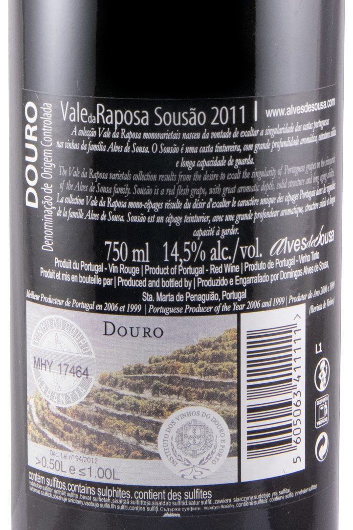 2011 Alves de Sousa Vale da Raposa Sousão tinto