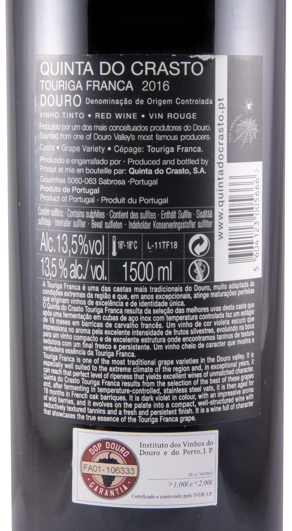 2016 Quinta do Crasto Touriga Franca tinto 1,5L