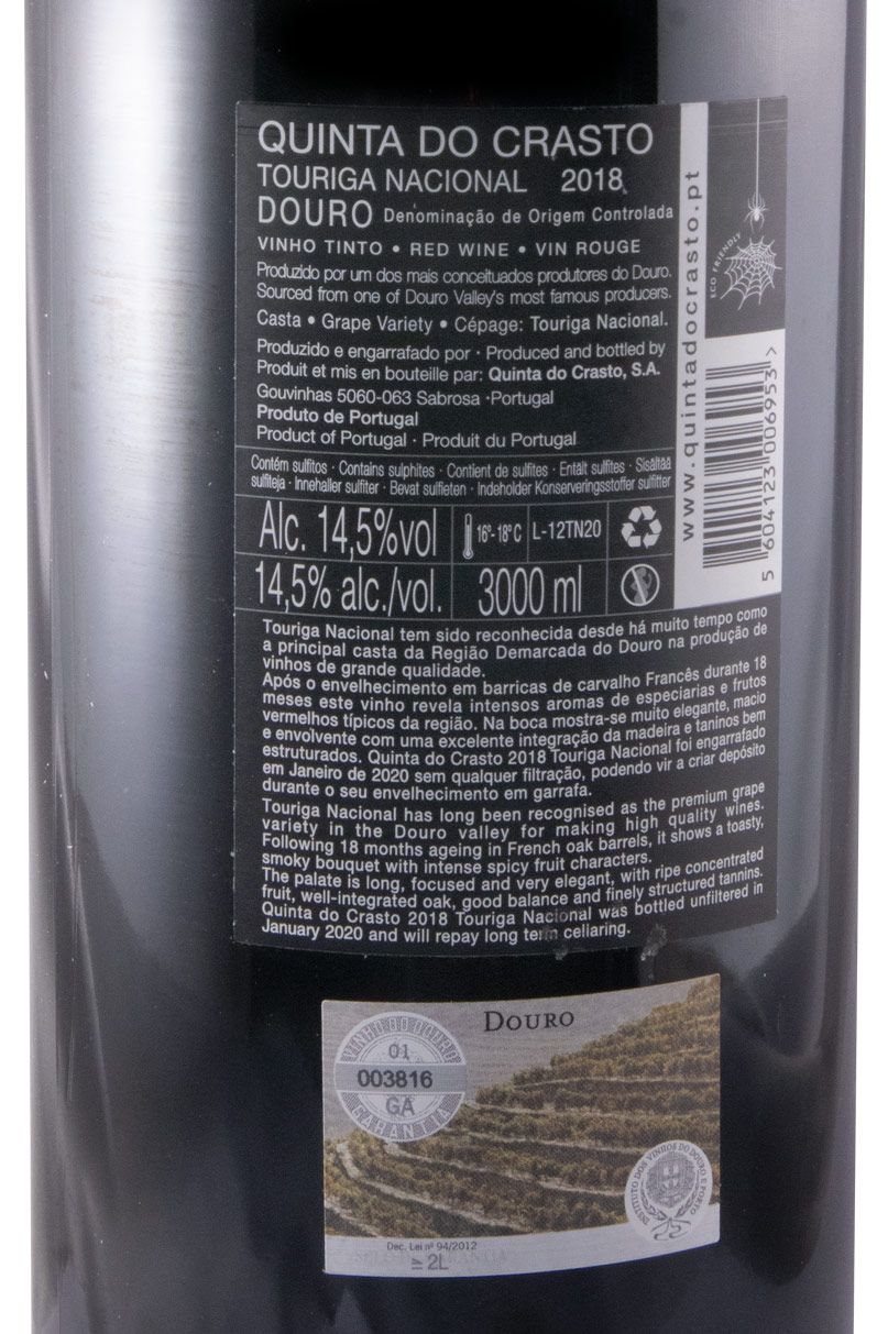 2018 Quinta do Crasto Touriga Nacional tinto 3L