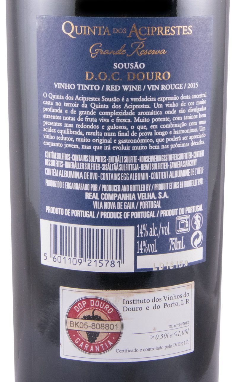 2015 Quinta dos Aciprestes Sousão Grande Reserva tinto