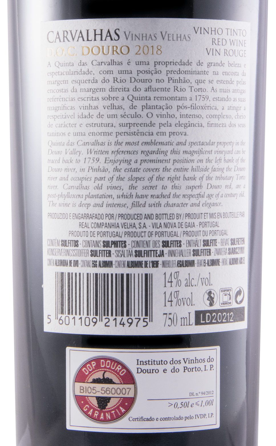 2018 Carvalhas Vinhas Velhas red