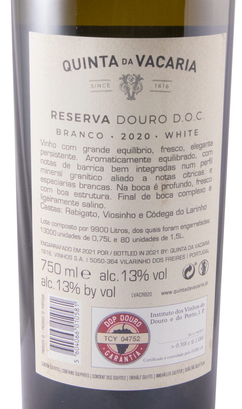 2020 Quinta da Vacaria Reserva white