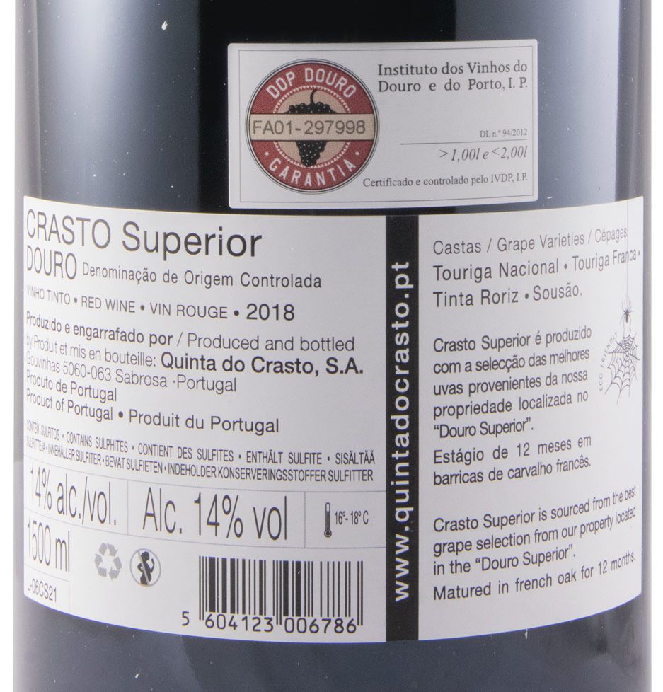 2018 Crasto Superior red 1.5L