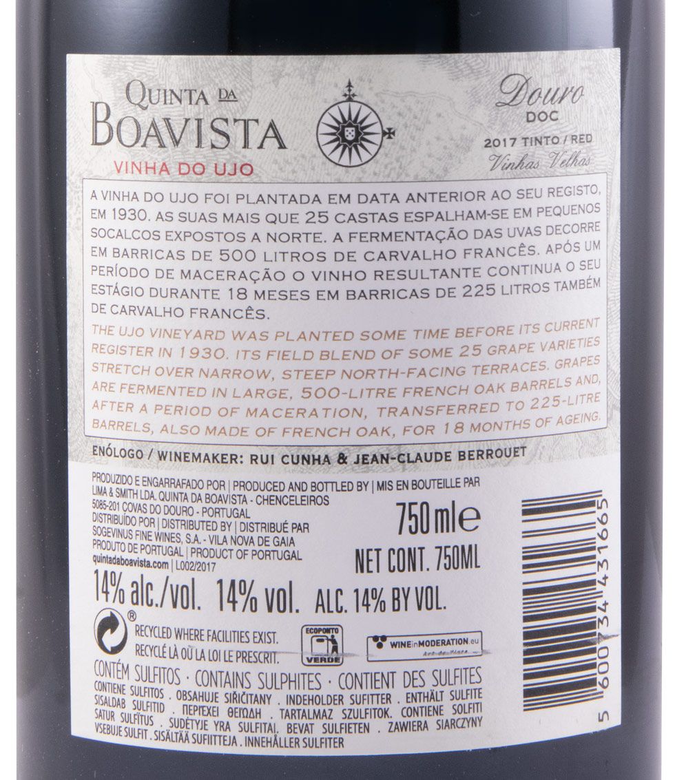 2017 Quinta da Boavista Vinha do Ujo Vinhas Velhas red