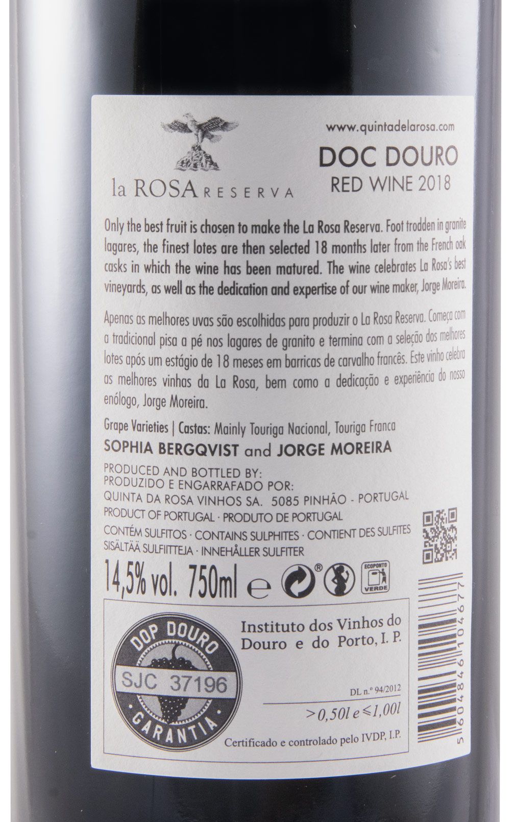 2018 La Rosa Reserva tinto