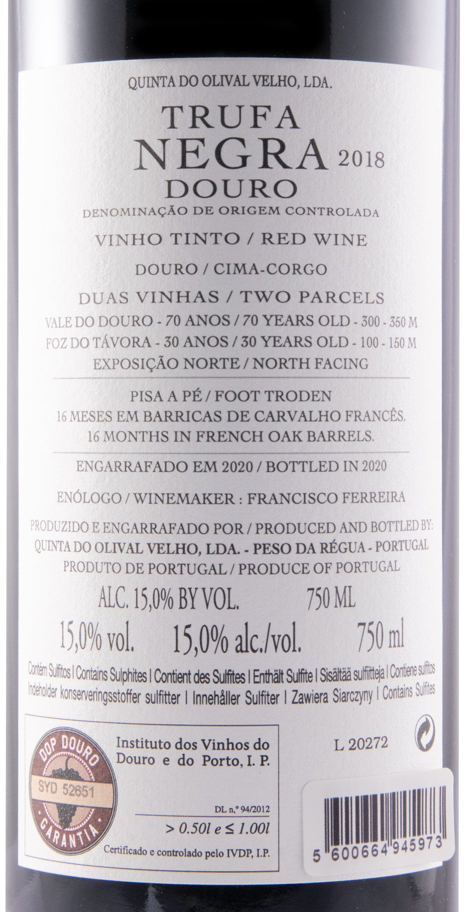 2018 Quinta do Olival Velho Trufa Negra red