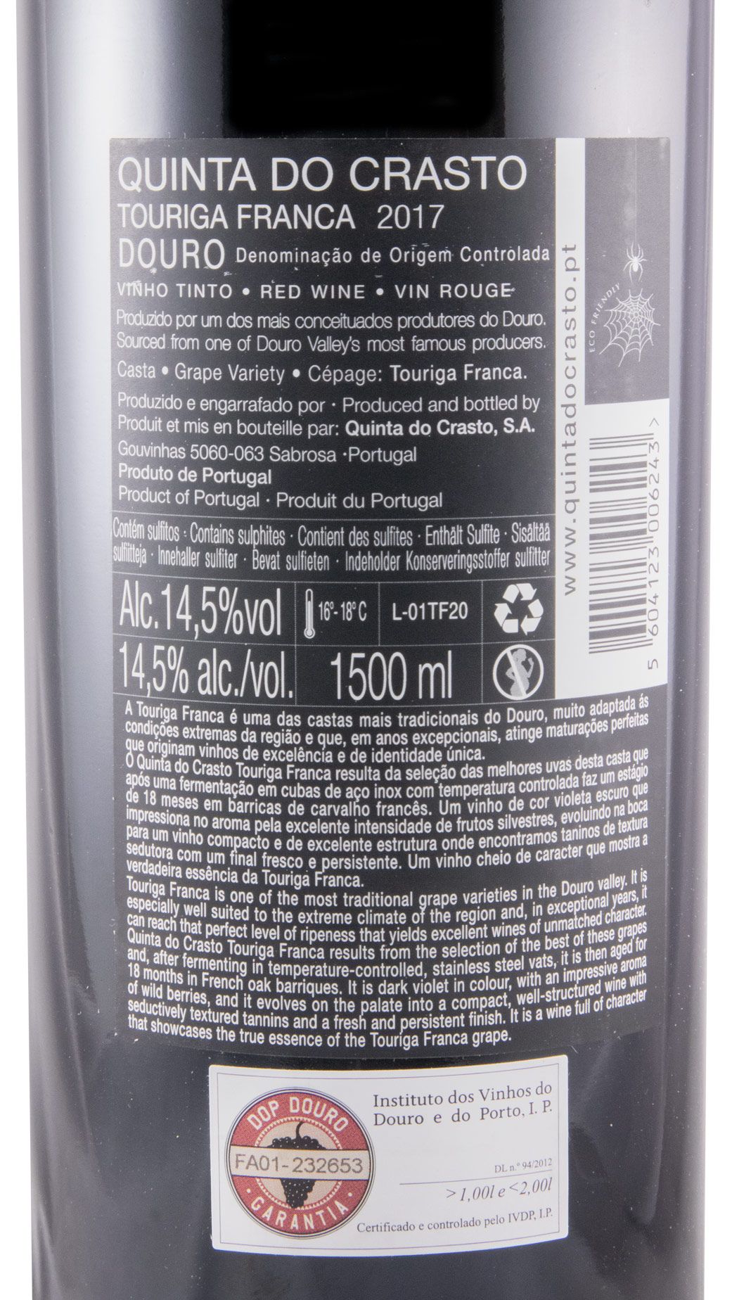 2017 Quinta do Crasto Touriga Franca tinto 1,5L
