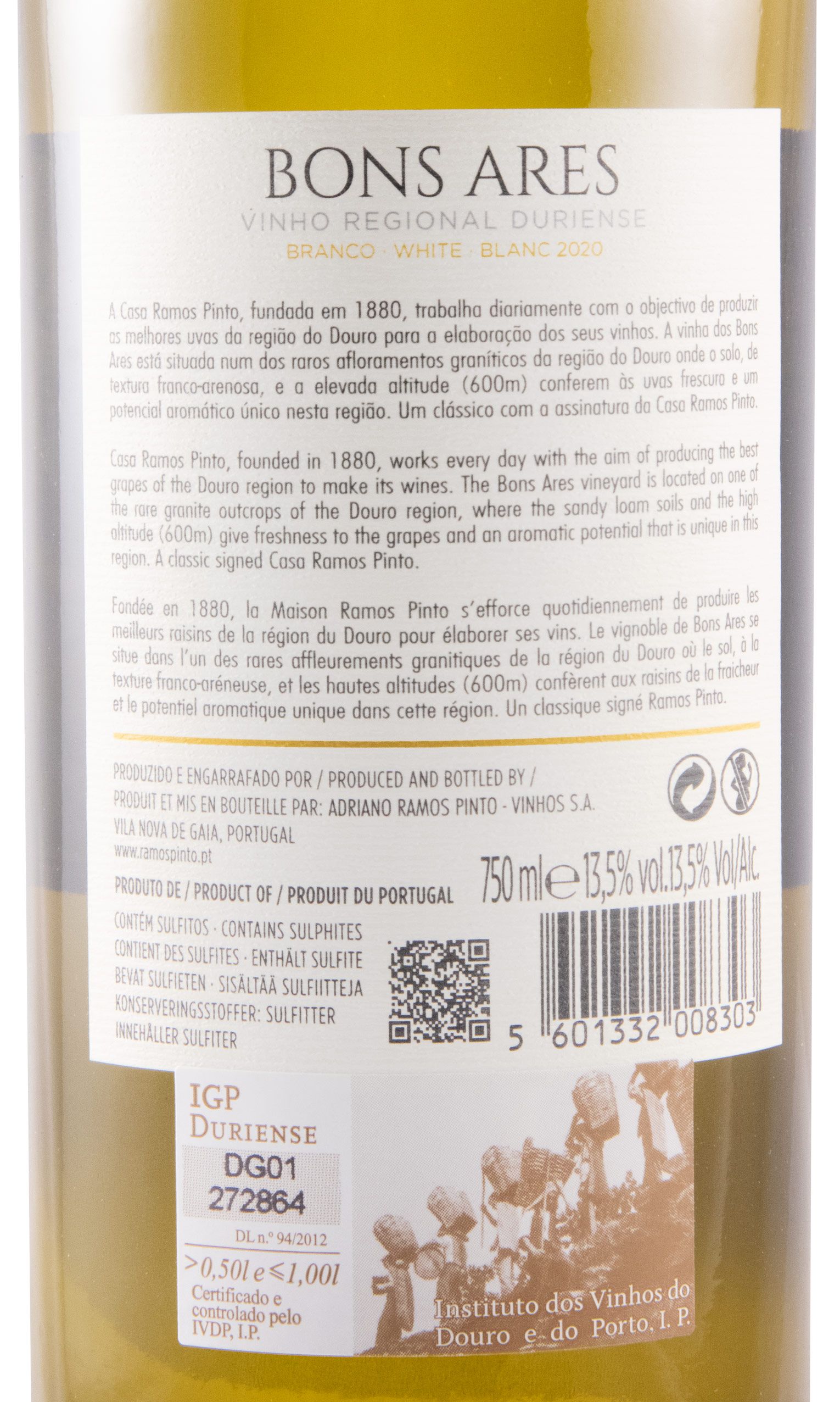 2020 Quinta dos Bons Ares branco