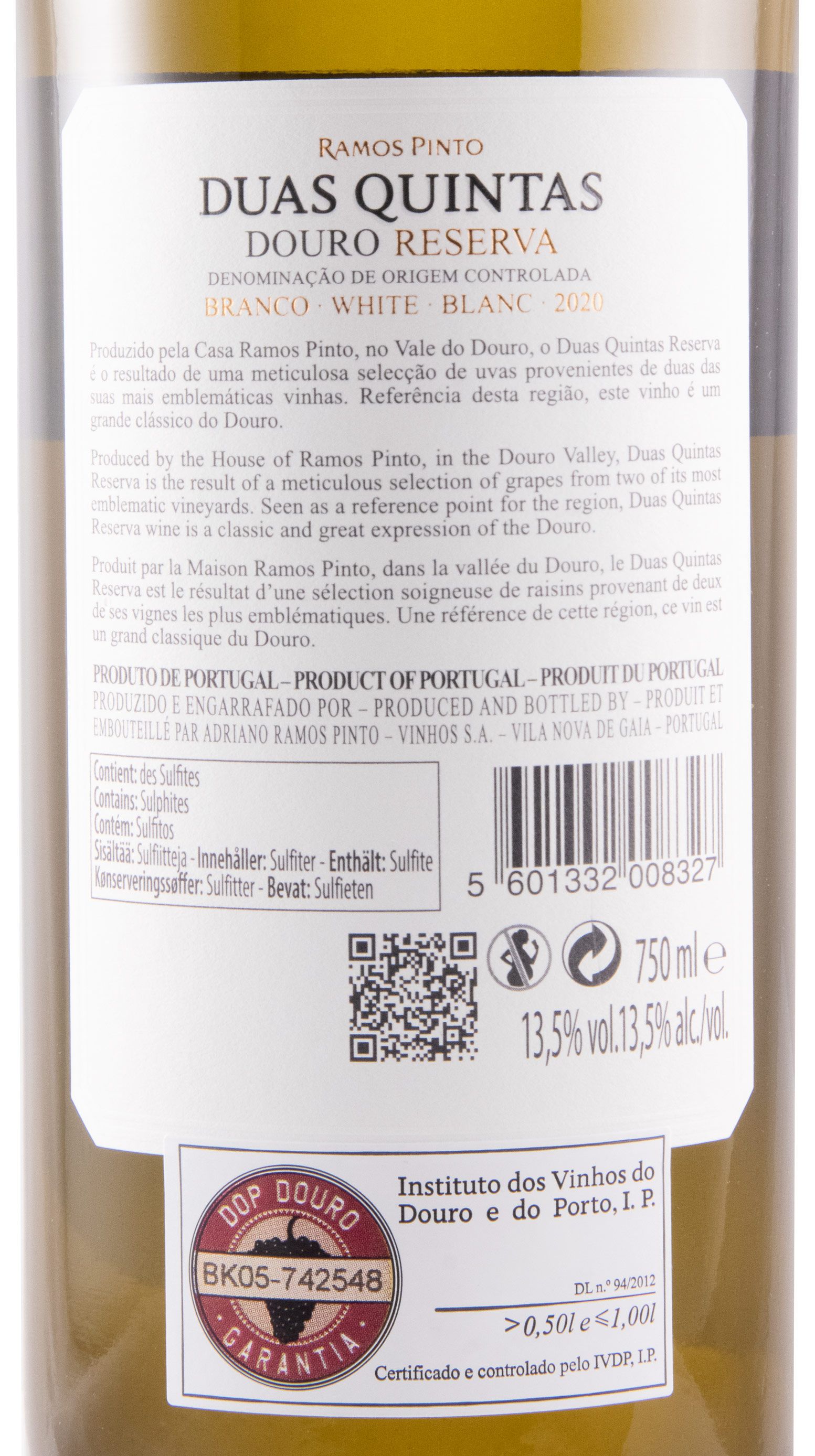 2020 Duas Quintas Reserva branco