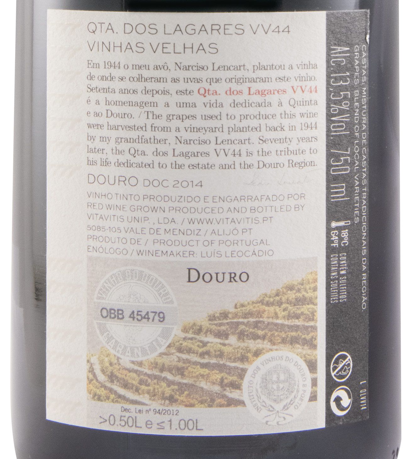 2014 Quinta dos Lagares VV44 tinto