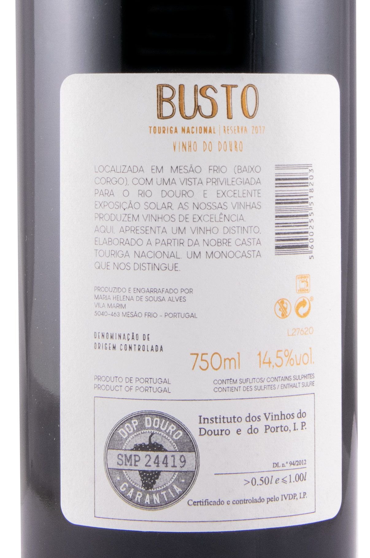 2017 Busto Touriga Nacional Reserva red