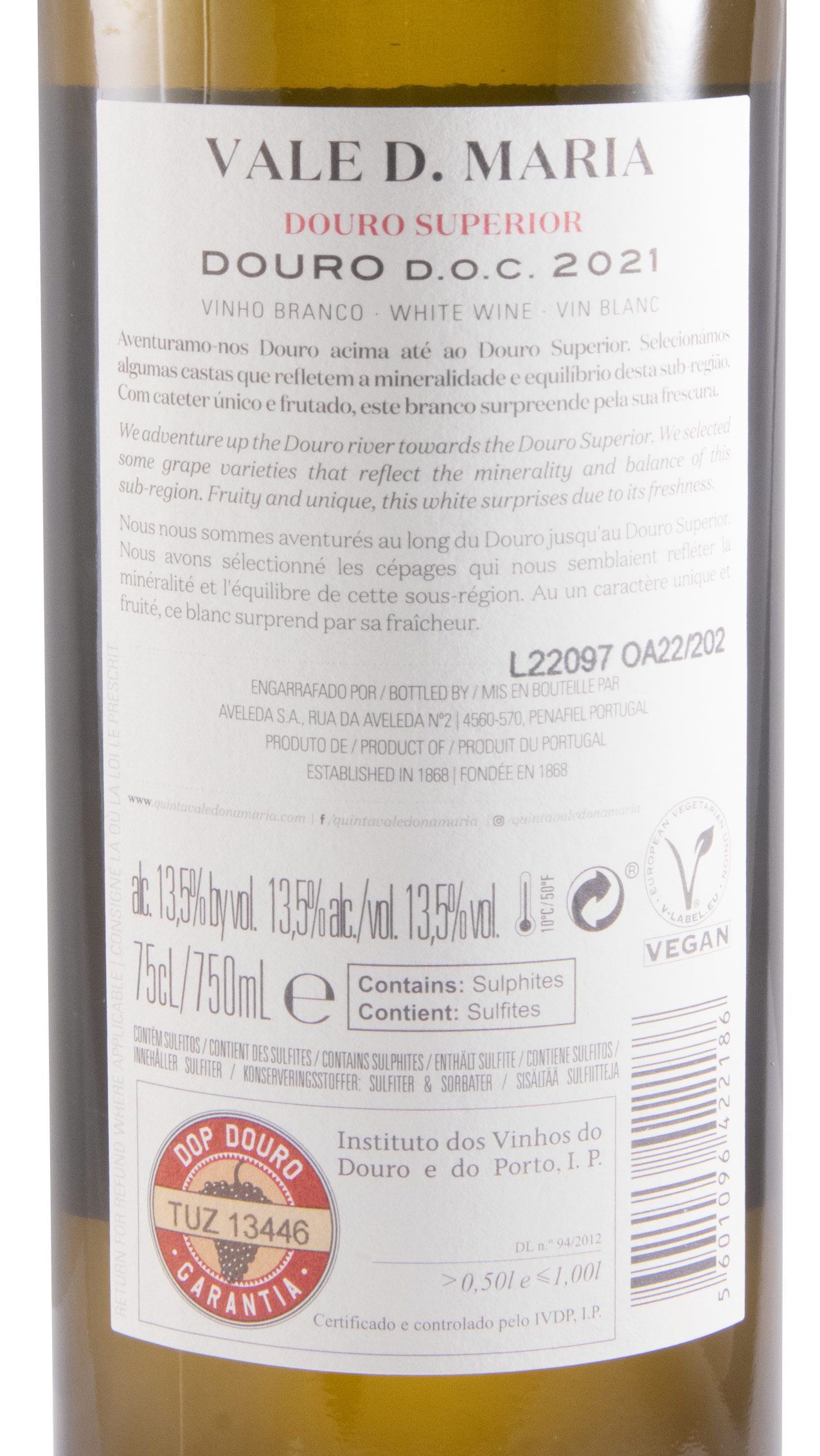 2021 Vale D. Maria Douro Superior white