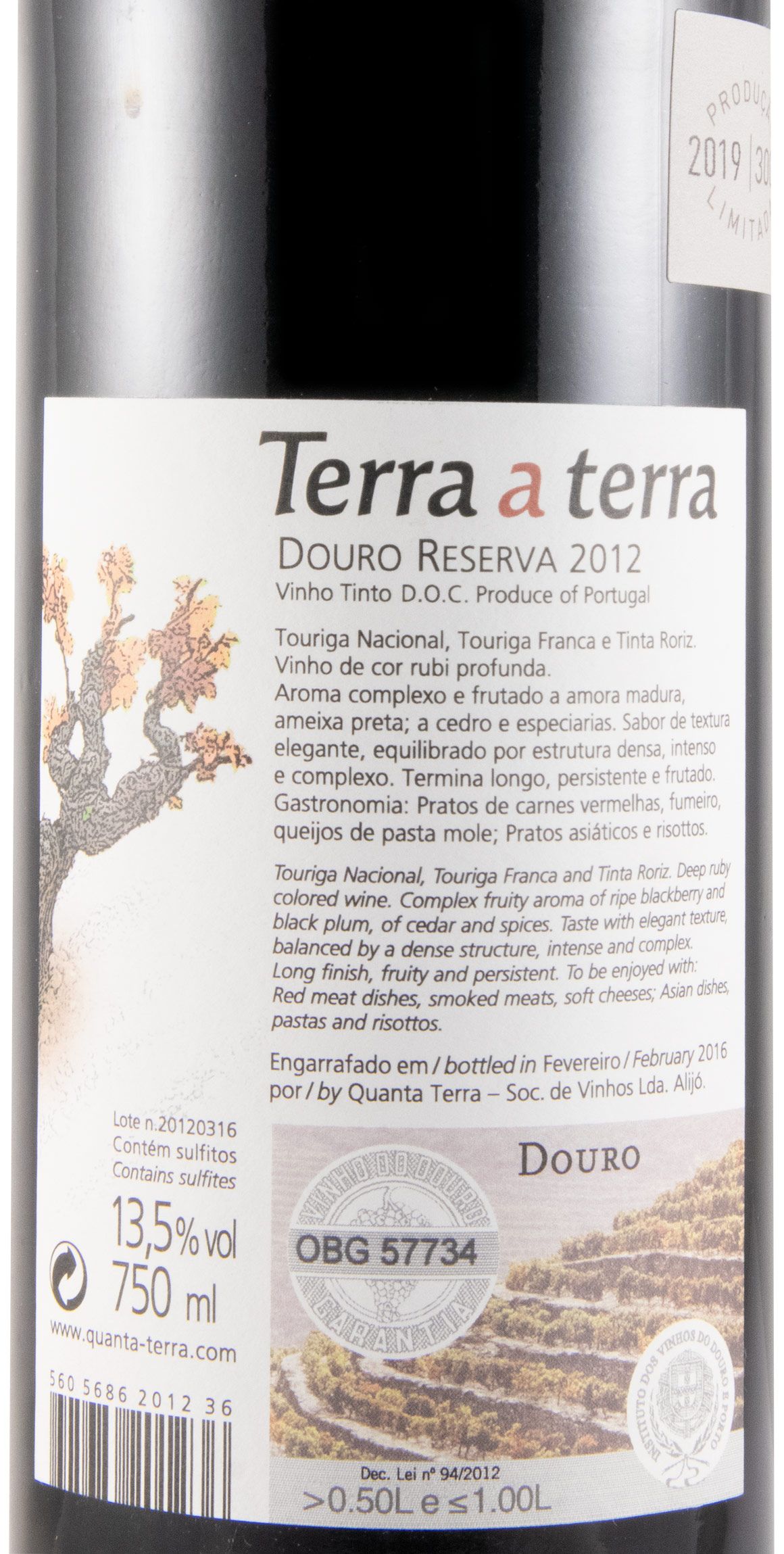2012 Terra a Terra Reserva tinto