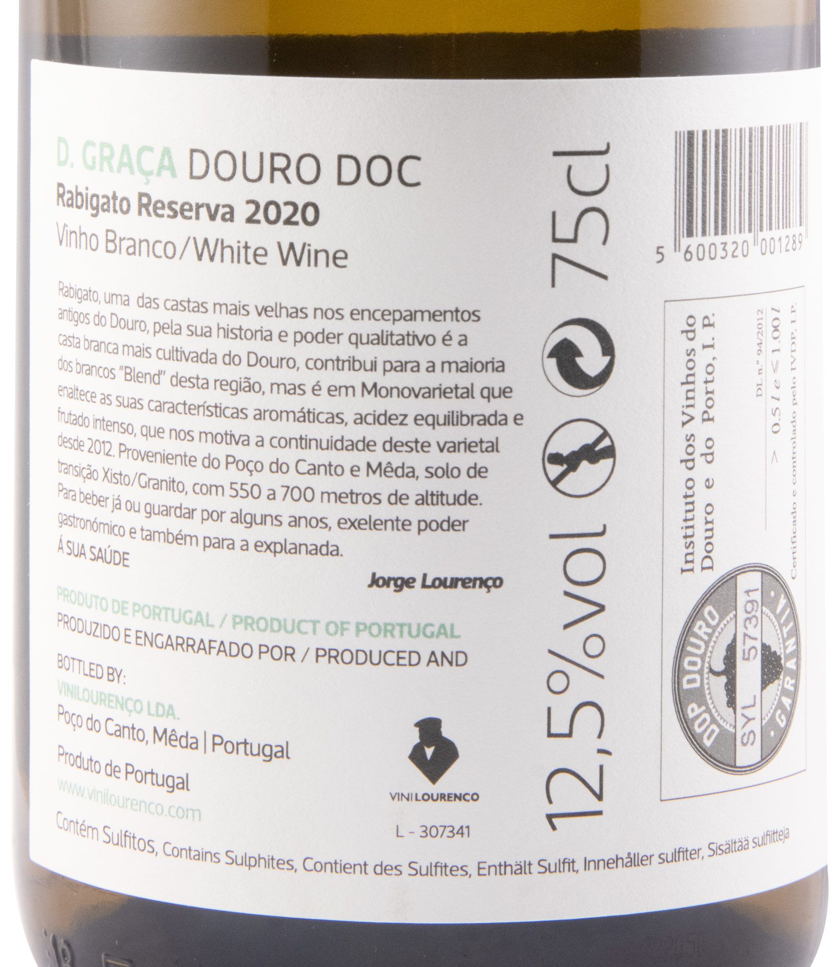 2020 D. Graça Rabigato branco