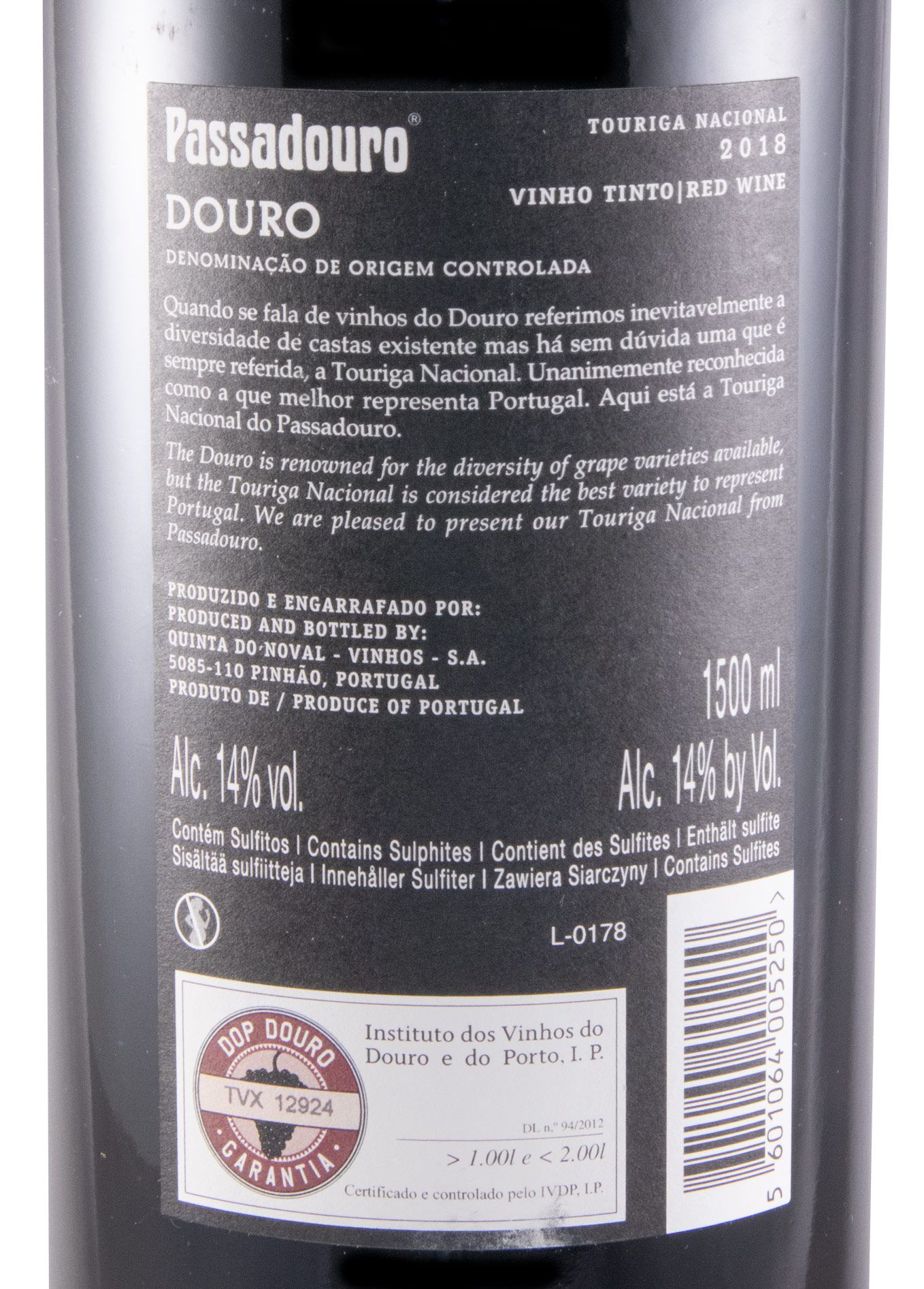 2018 Quinta do Passadouro Touriga Nacional tinto 1,5L