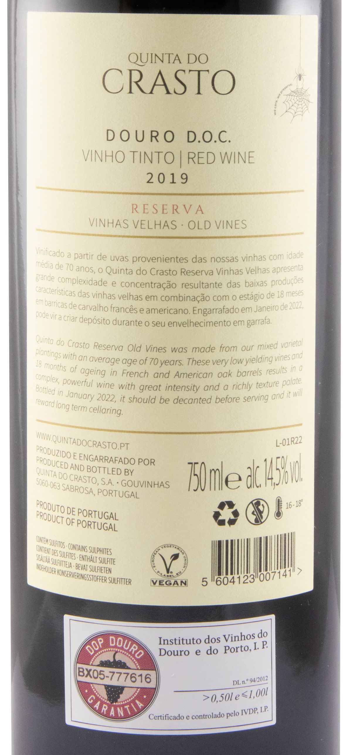 2019 Quinta do Crasto Vinhas Velhas Reserva tinto