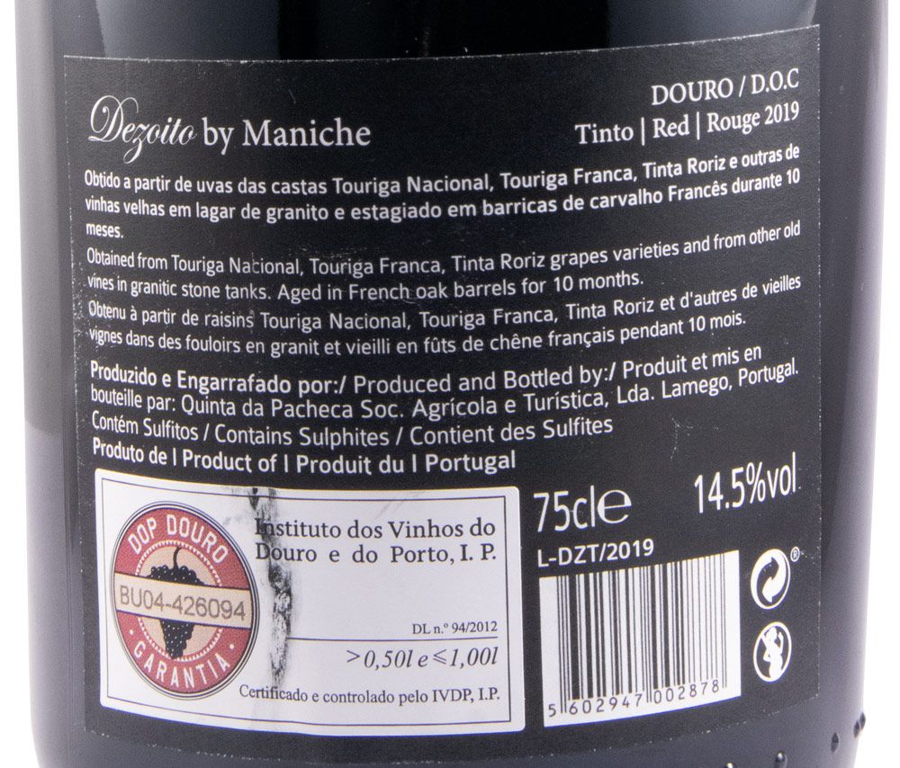 2019 Quinta da Pacheca Dezoito by Maniche tinto