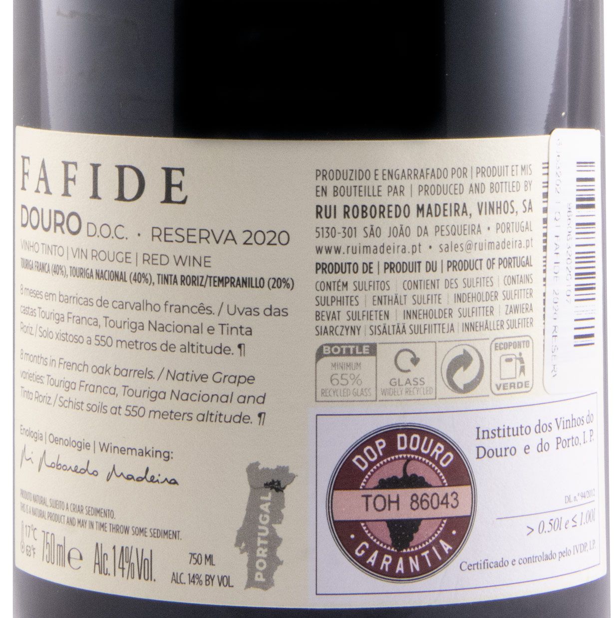 2020 Quinta de Fafide Reserva red