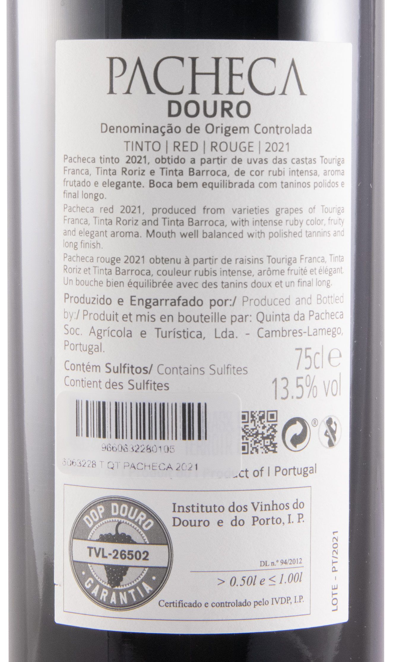 2021 Quinta da Pacheca red