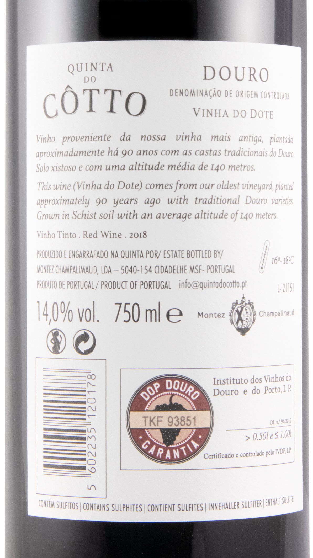 2018 Quinta do Côtto Vinha do Dote tinto