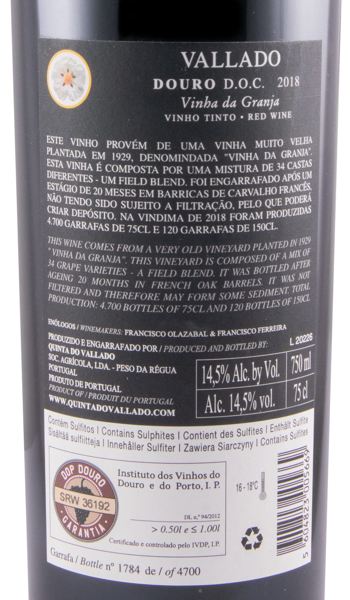 2018 Vallado Vinha da Granja tinto