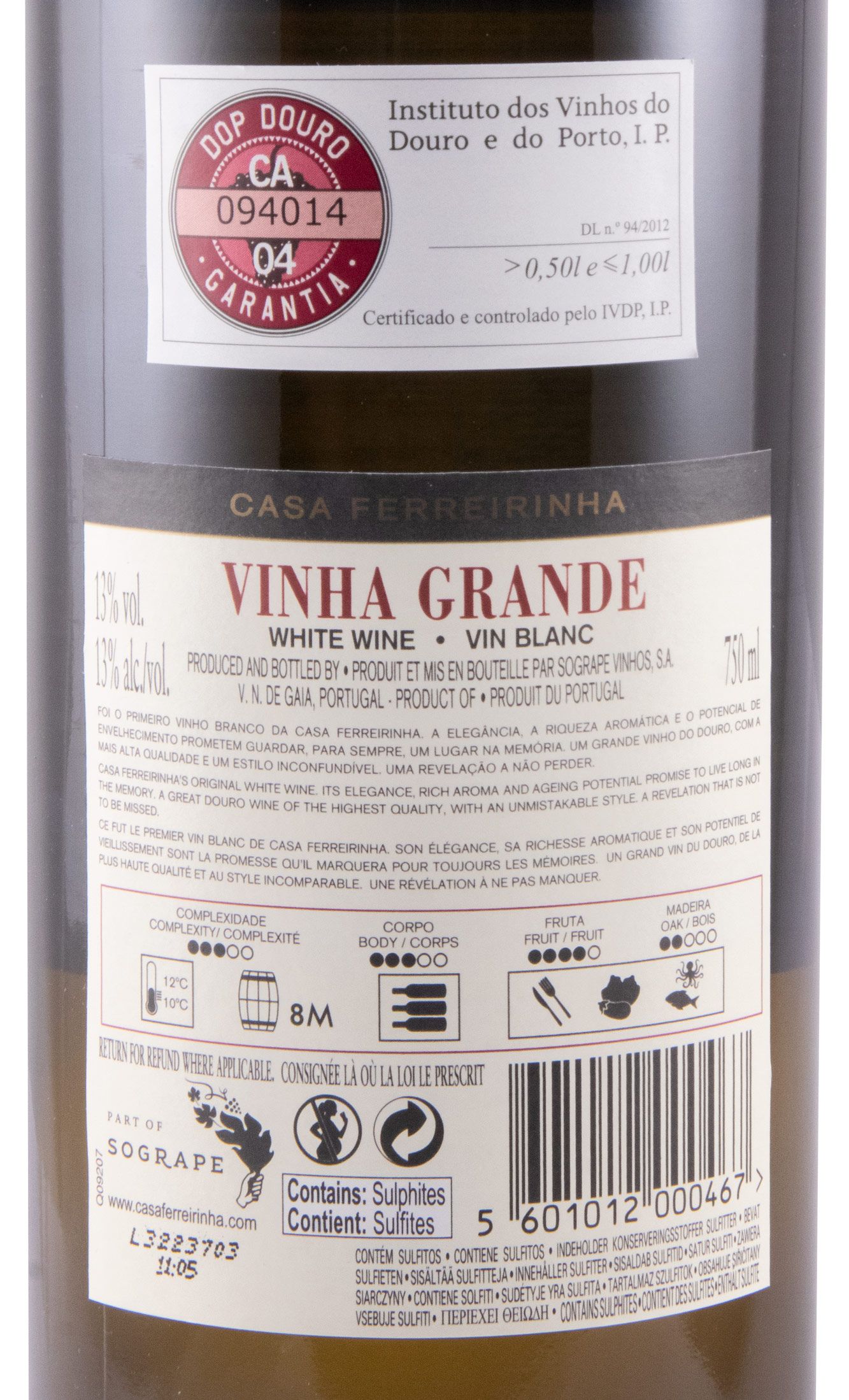 2021 Casa Ferreirinha Vinha Grande branco