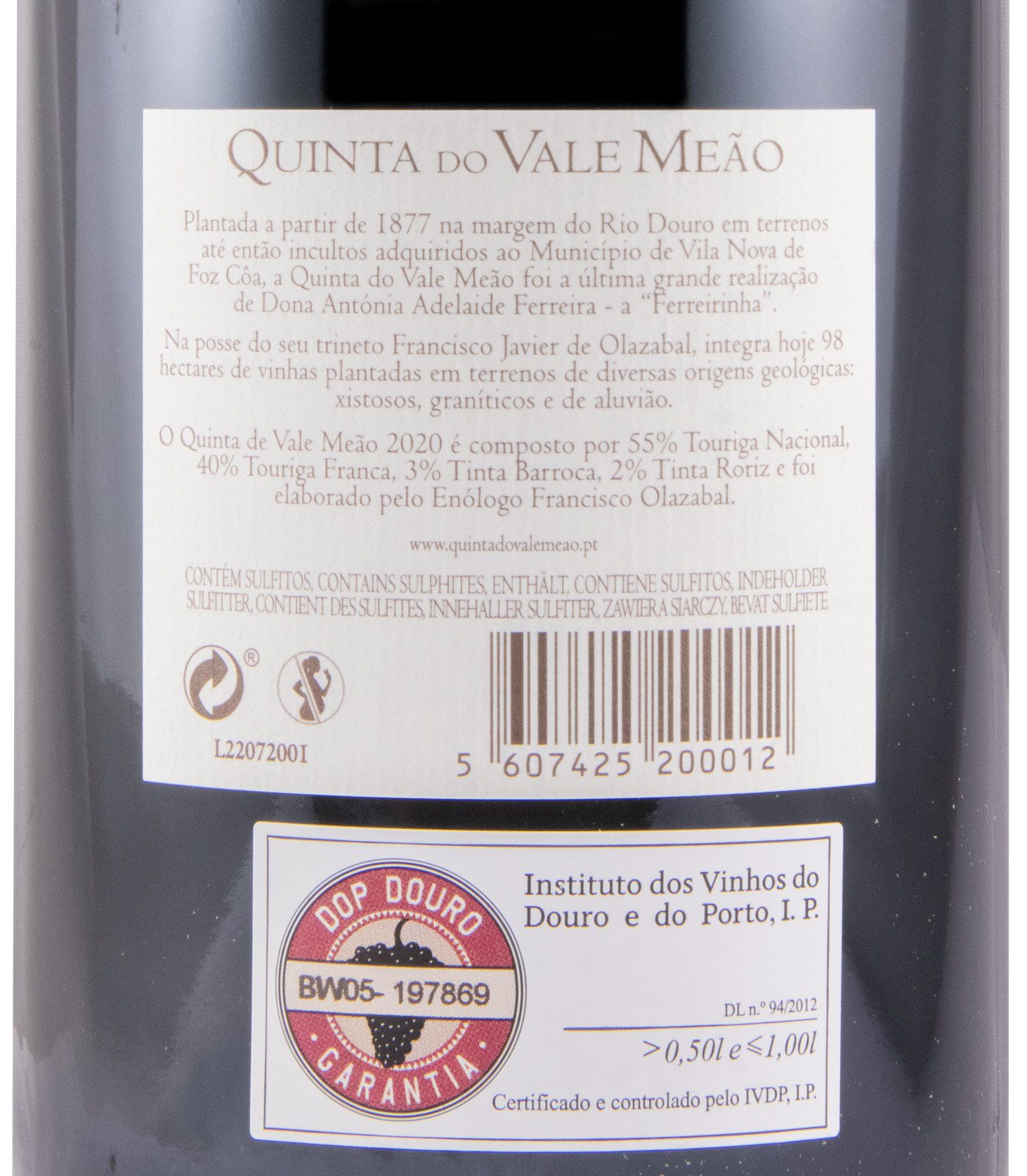 2020 Quinta do Vale Meão red