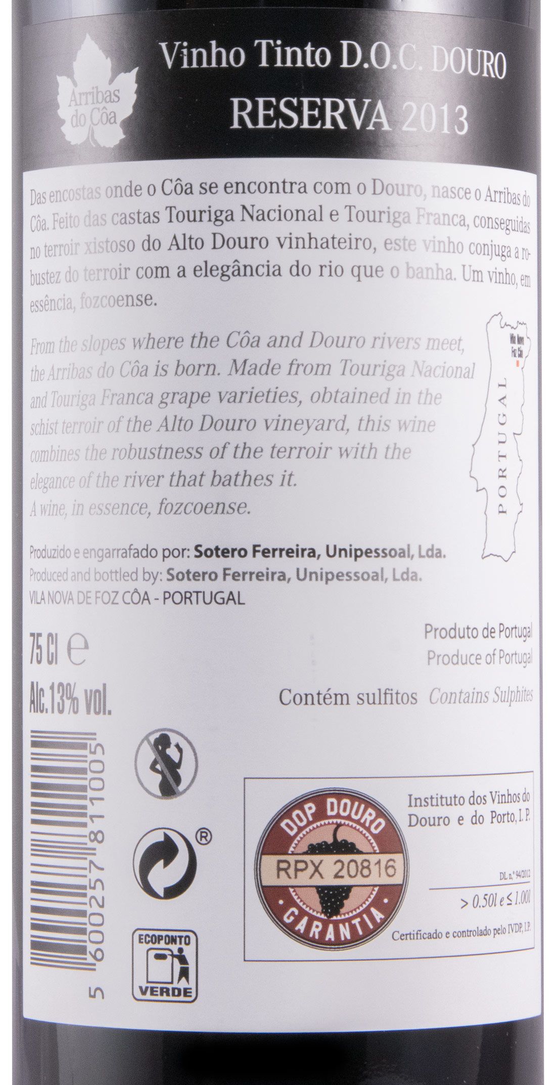 2013 Arribas do Côa Reserva tinto