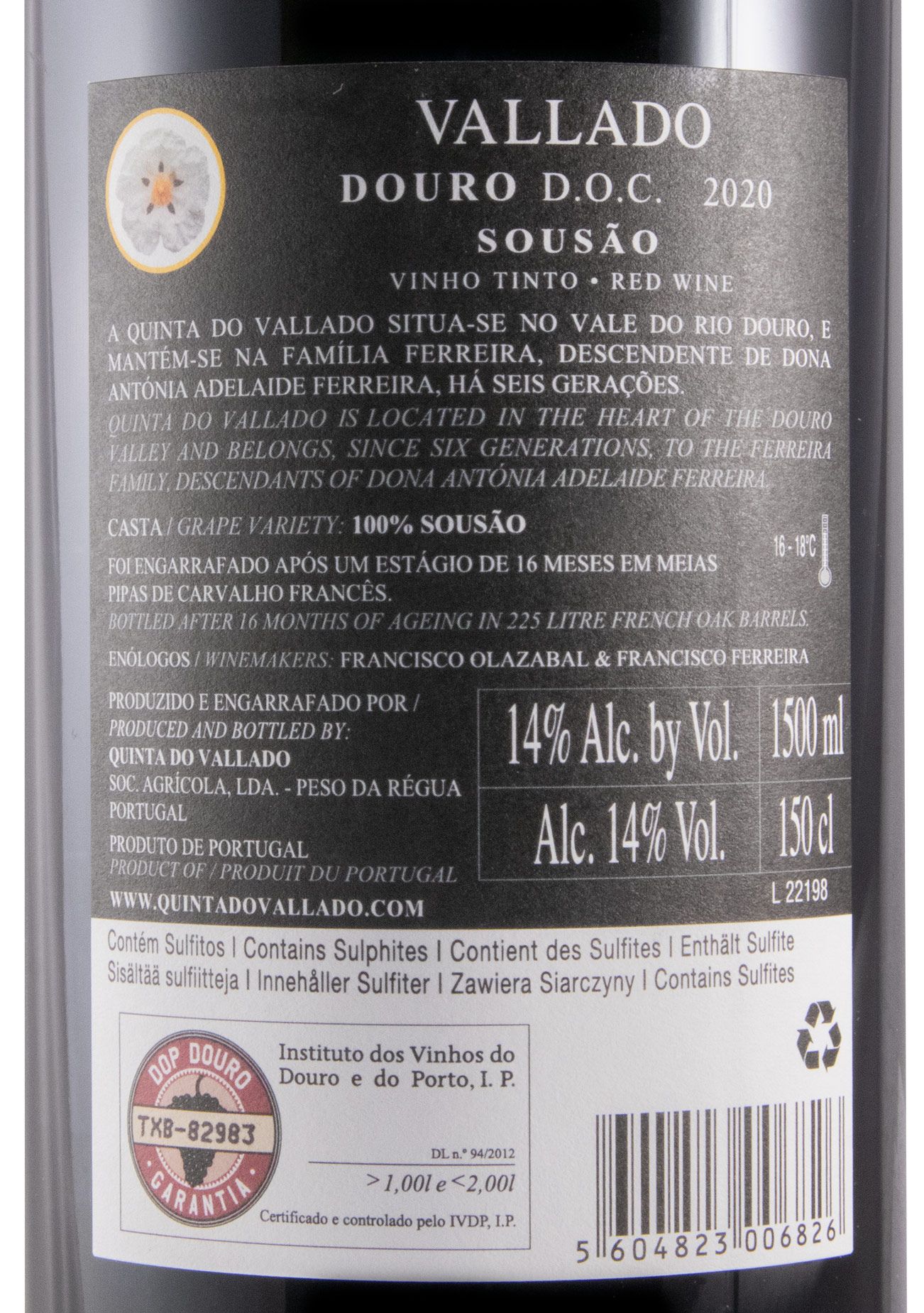 2020 Vallado Sousão red 1.5L
