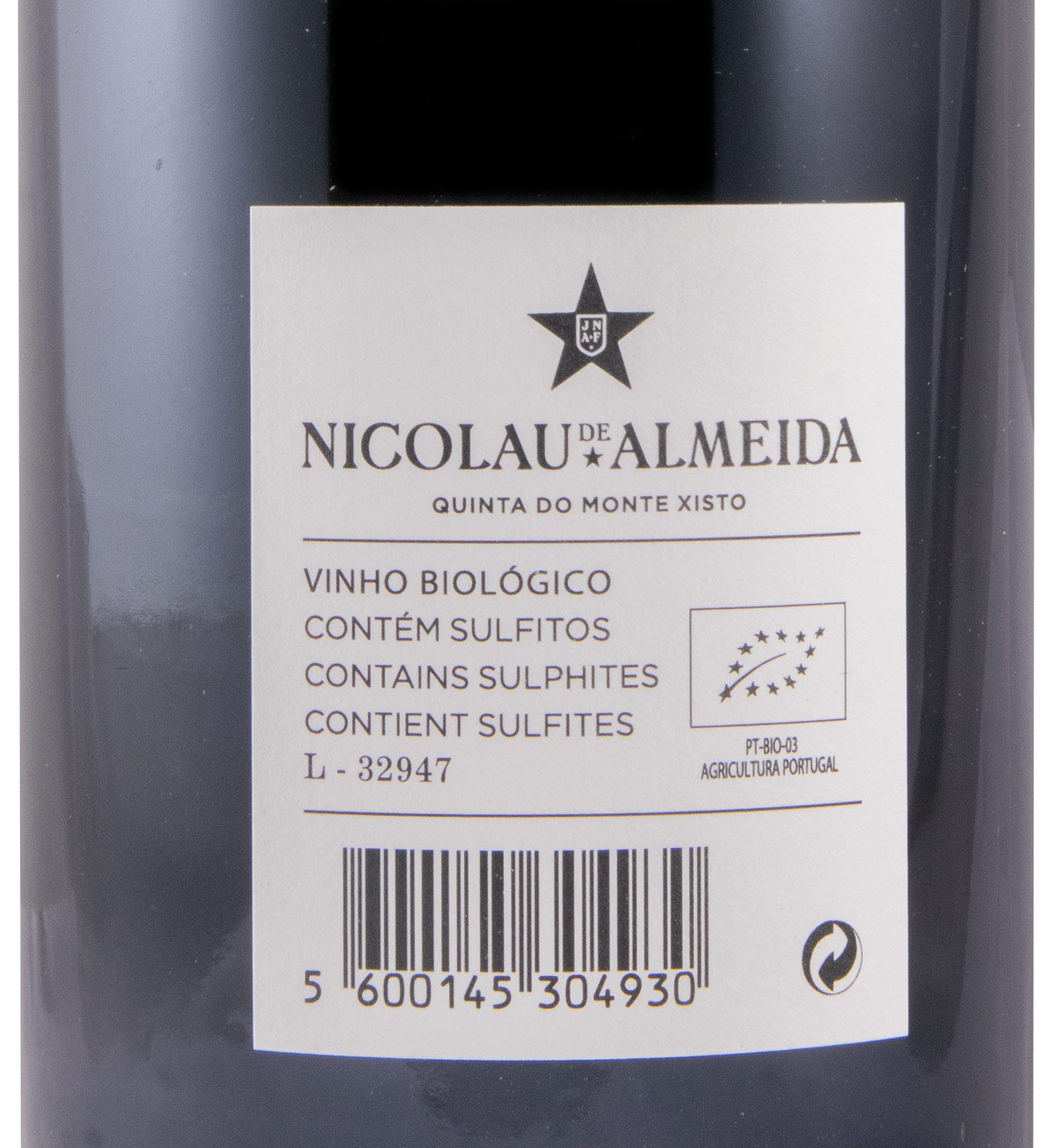 2020 Quinta do Monte Xisto Oriente biológico tinto