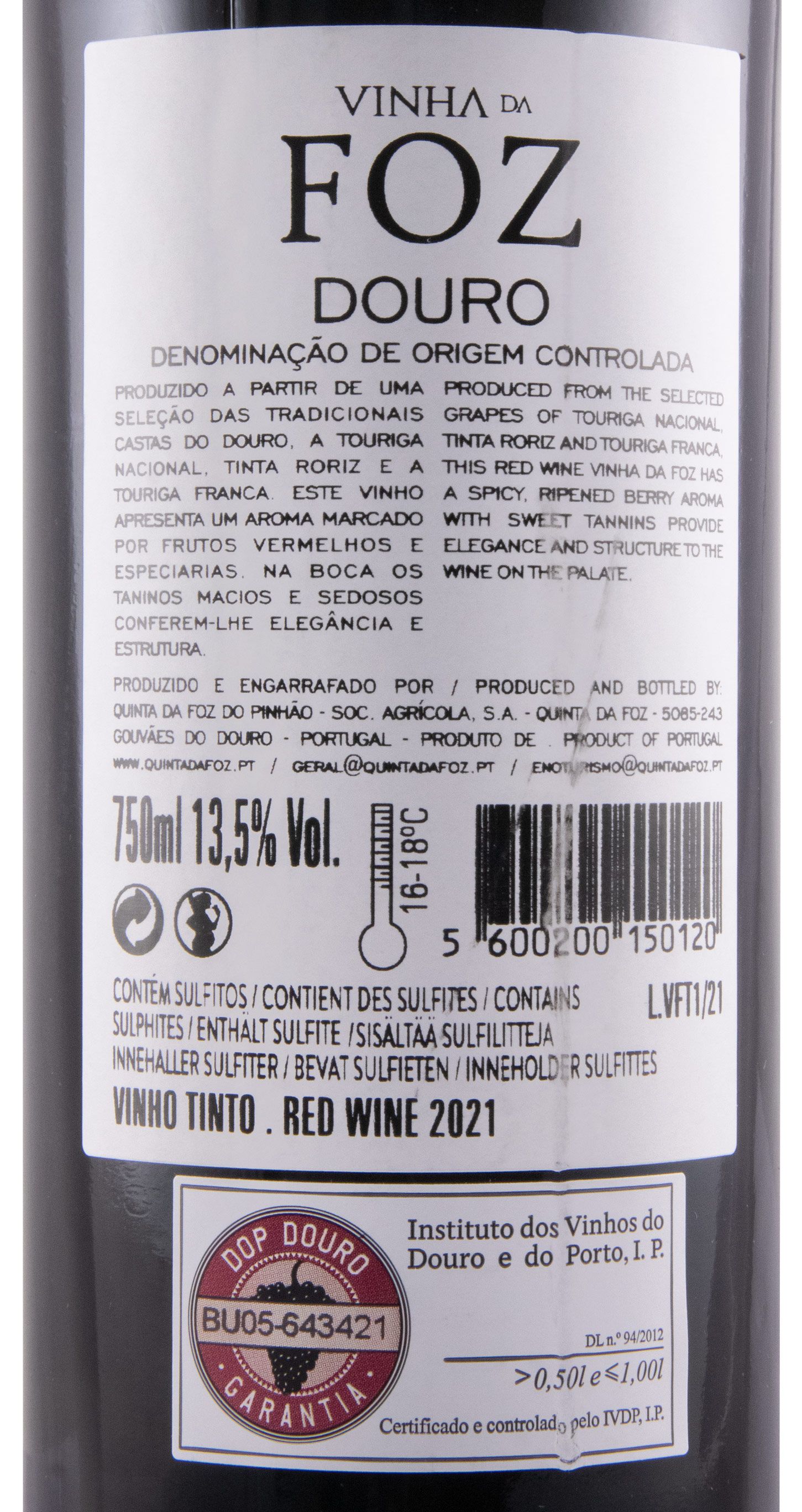 2021 Vinha da Foz red