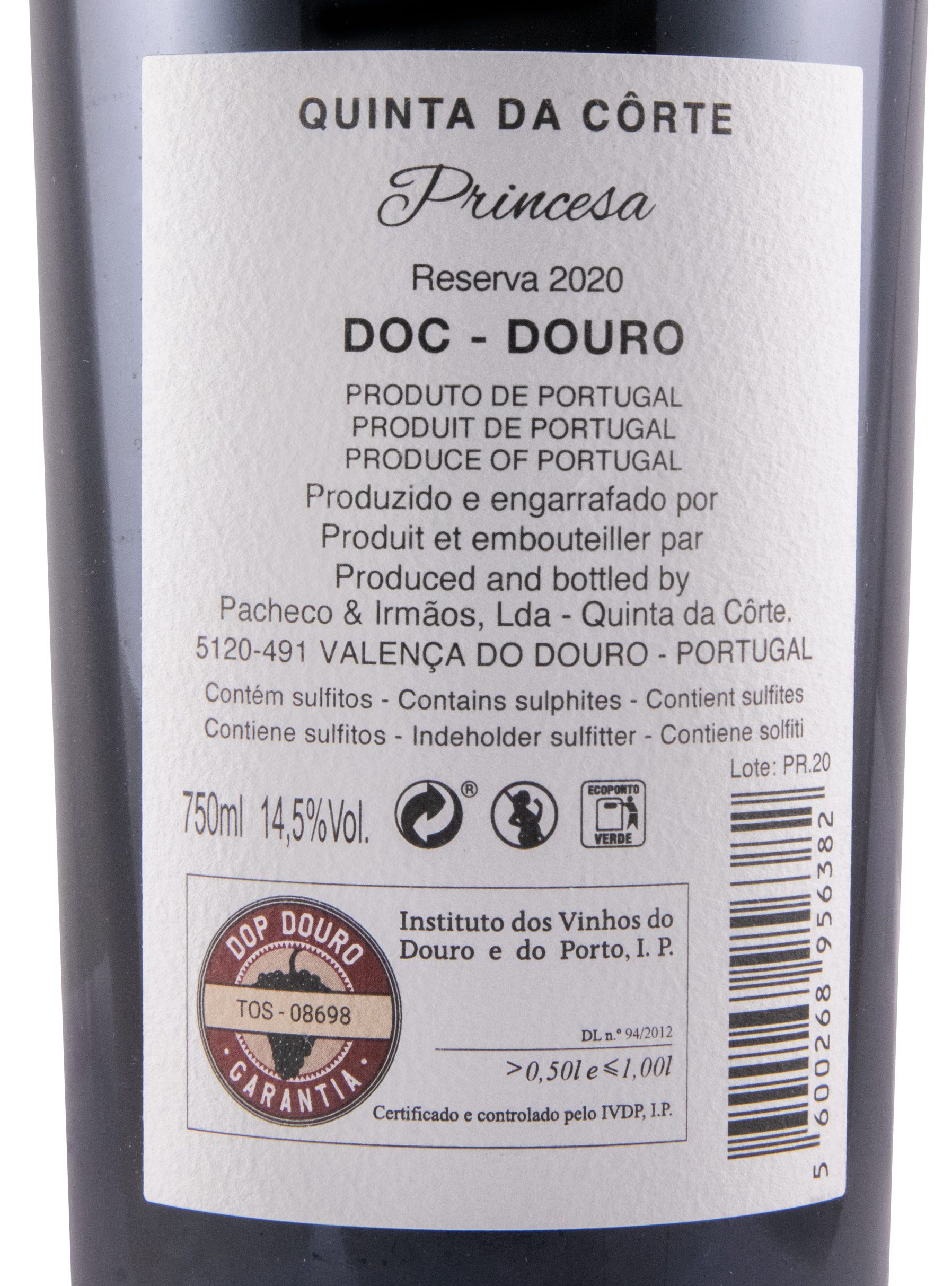 2020 Quinta da Côrte Princesa Reserva tinto