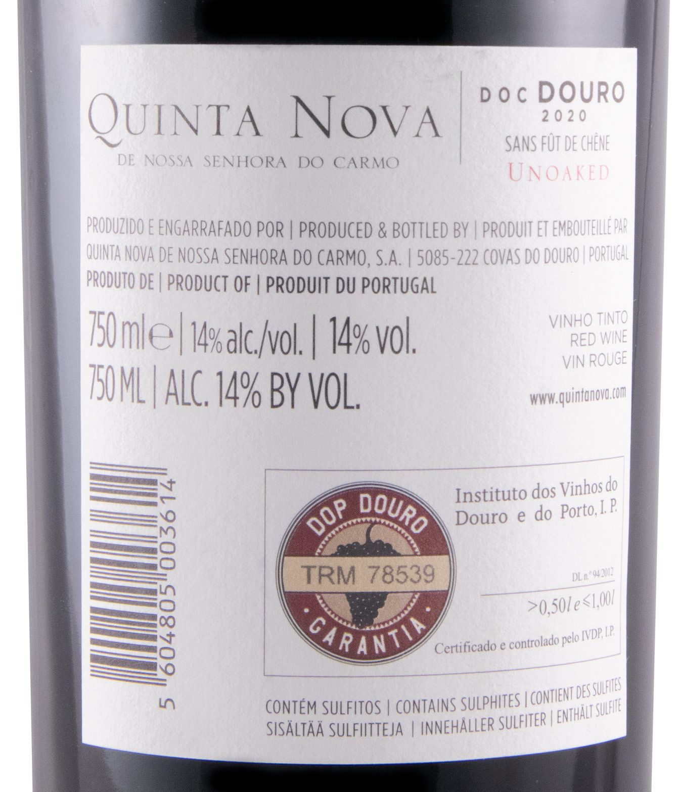 2020 Quinta Nova Unoaked tinto