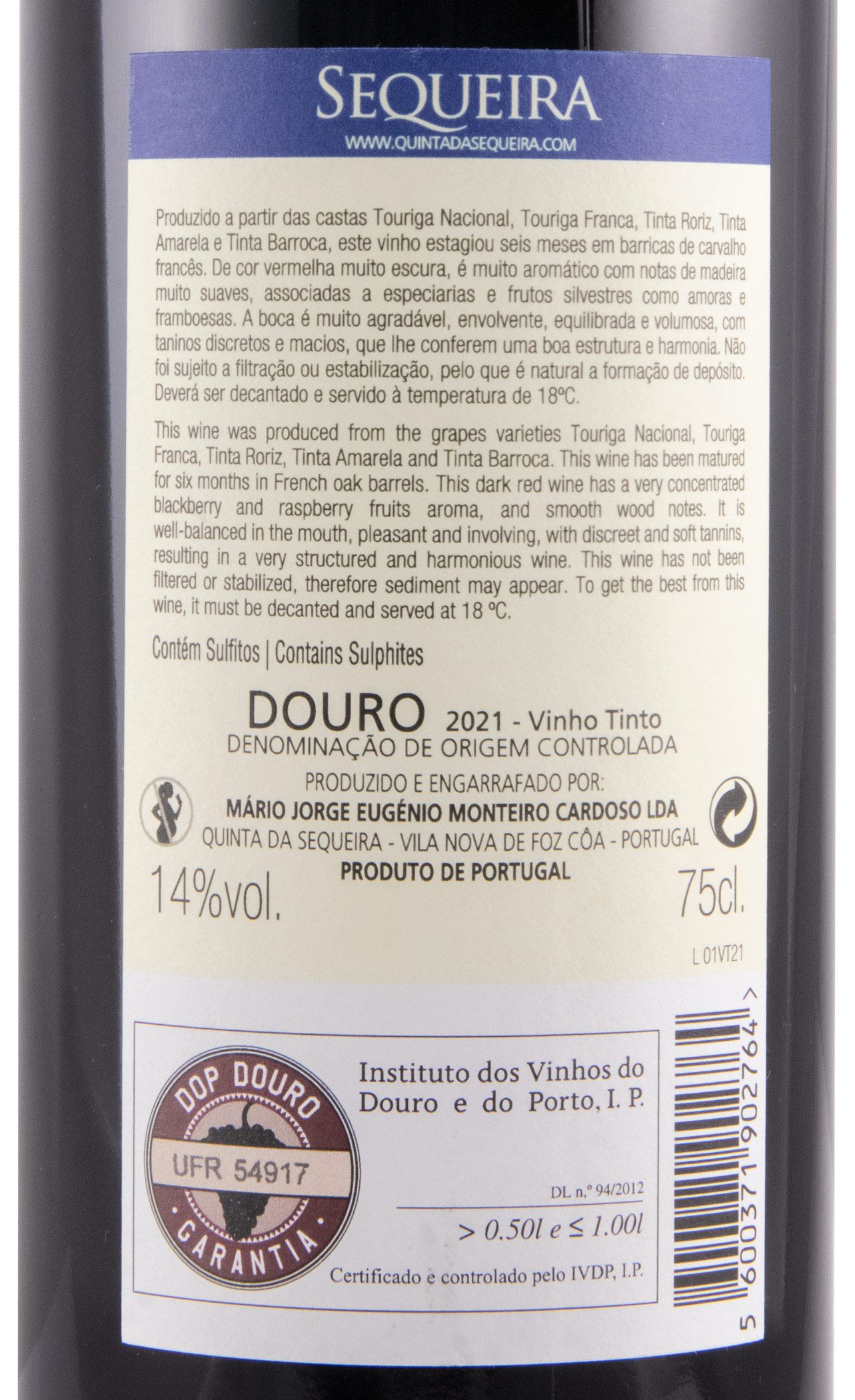 2021 Quinta da Sequeira red