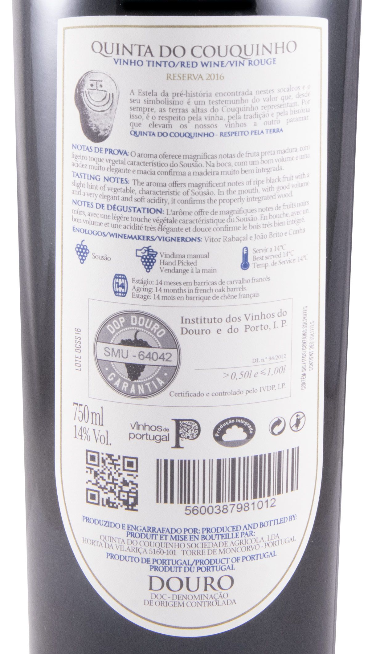 2016 Quinta do Couquinho Adeodato Sousão Reserva red