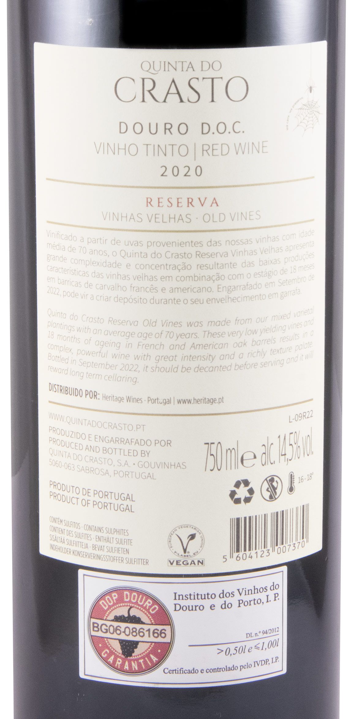 2020 Quinta do Crasto Vinhas Velhas Reserva red