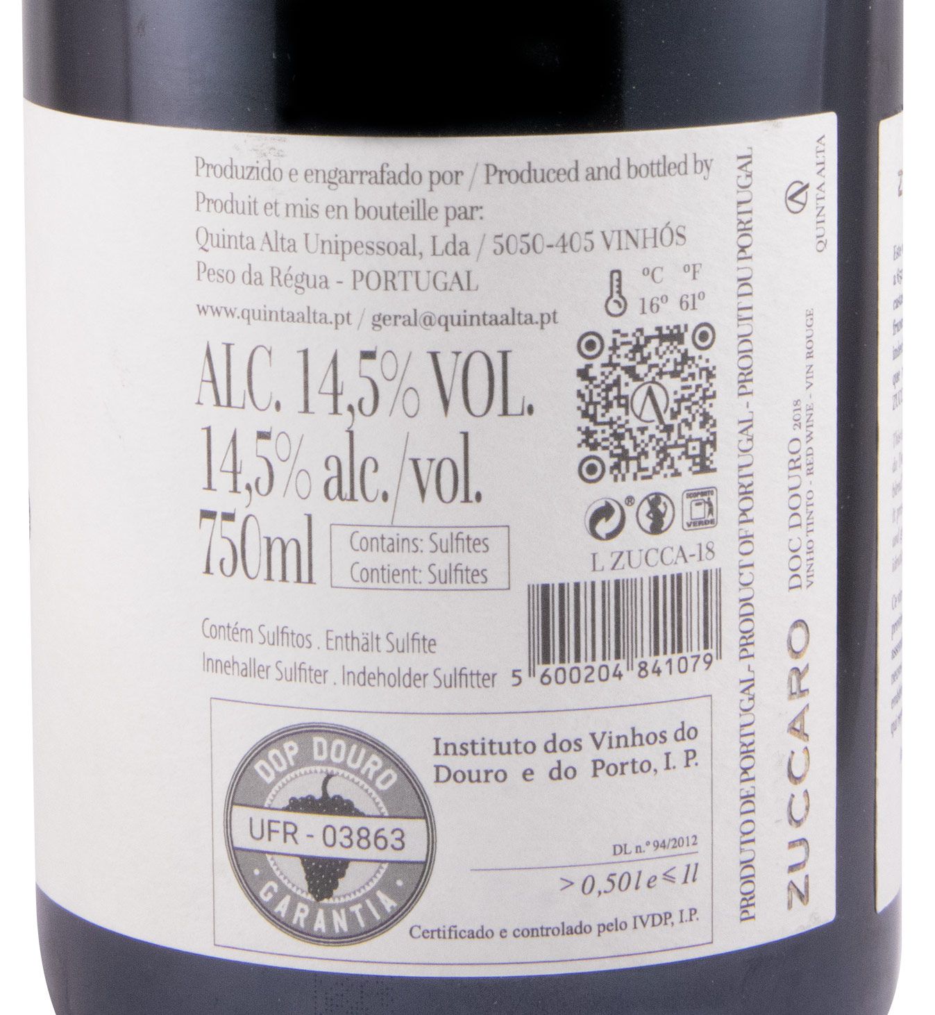 2018 Quinta Alta Zuccaro red