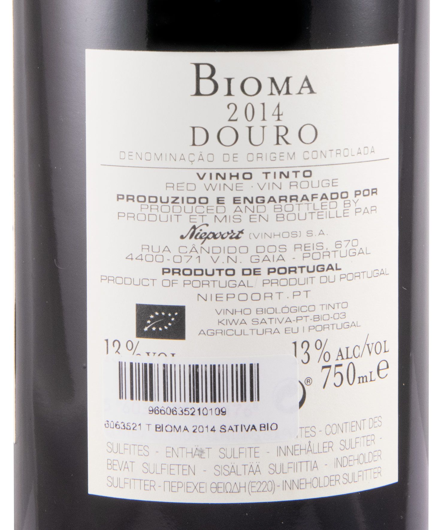 2014 Niepoort Bioma biológico tinto