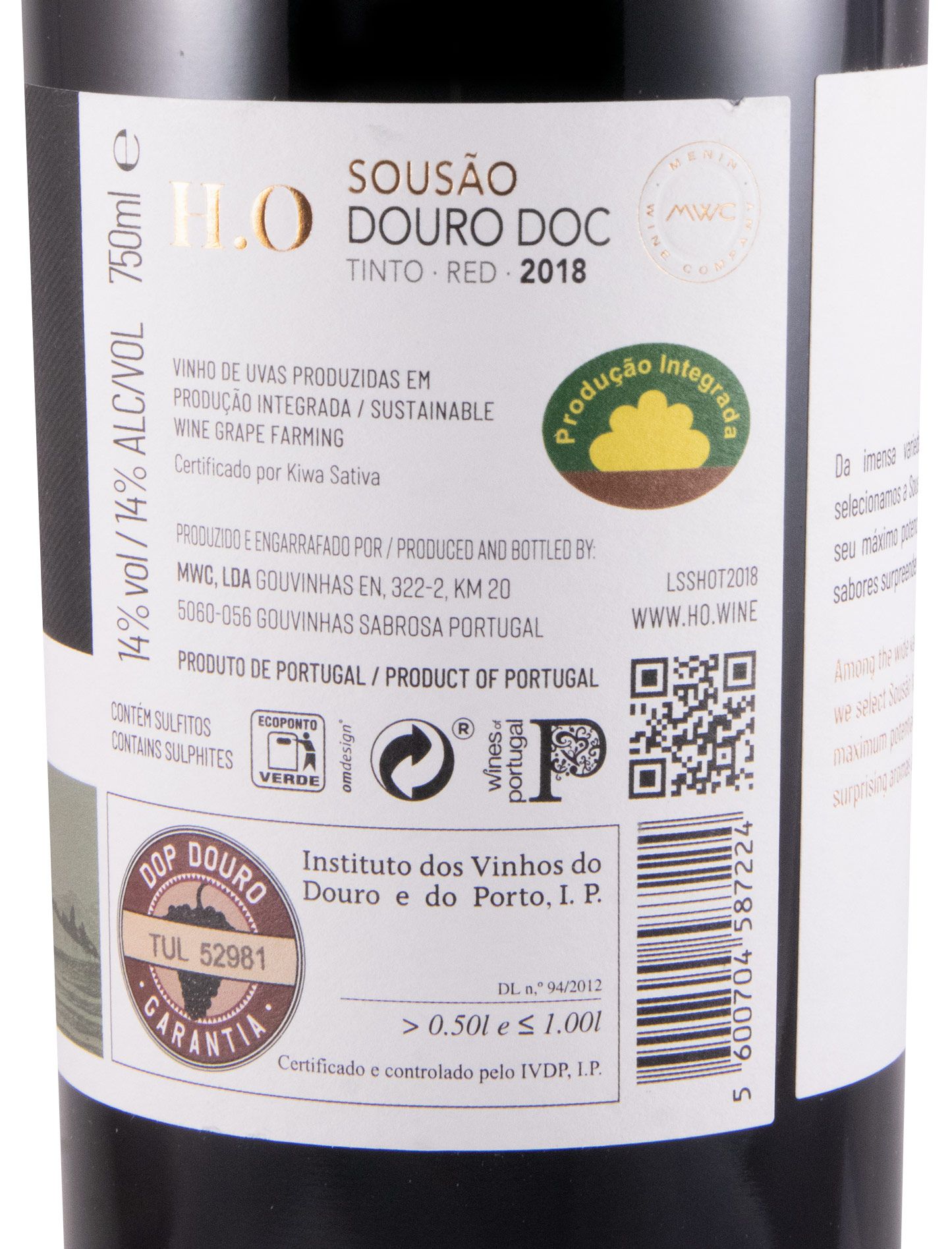 2018 Horta Osório H.O. Sousão red